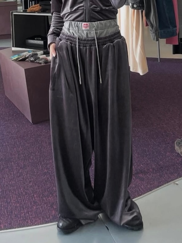 【25AW】BASICKS ベイシックス / layered velvet trouser