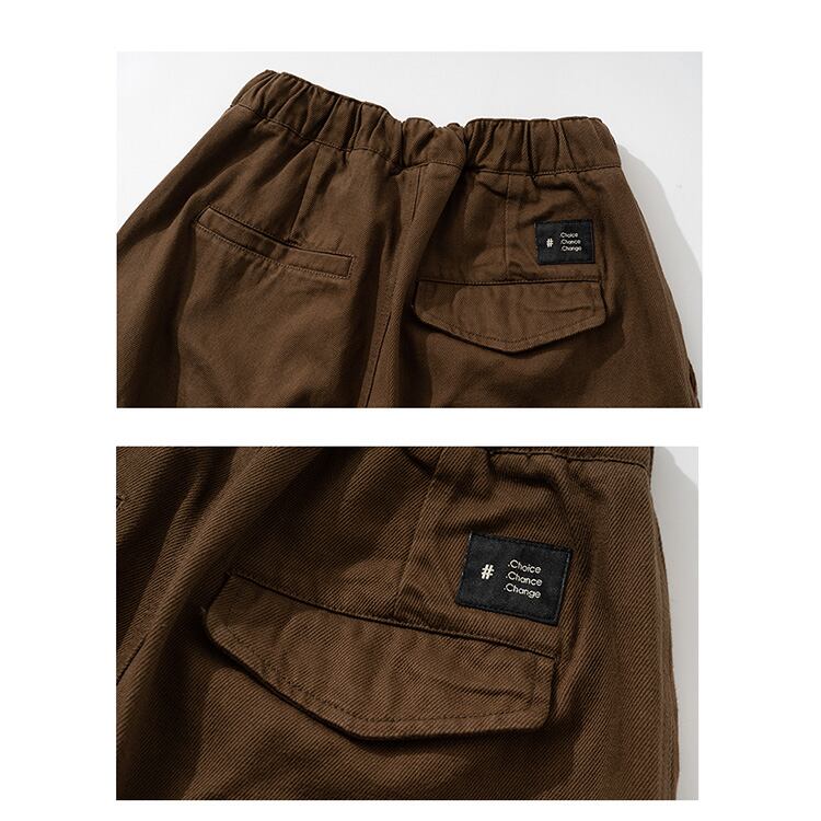 ★CASUAL DRAWSTRING POCKET FIVE-POINT PANTS　　　A0590