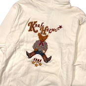 Karl Helmut カールヘルム カウボーイ ベア刺繍 ジップアップ スウェットパーカー M/ホワイト