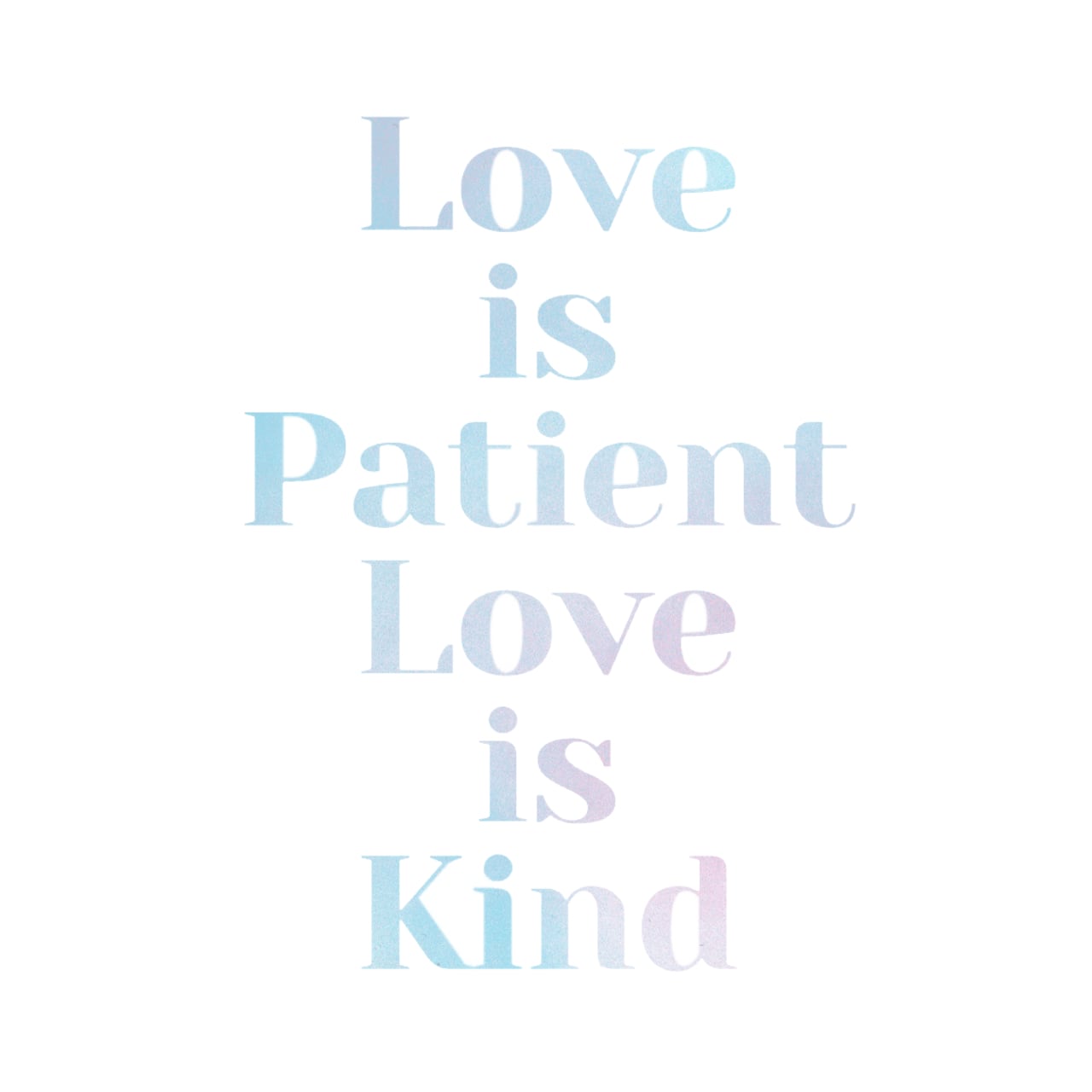 ウォールステッカー 聖書 名言 空ピンク 光沢 教会 Love is patient love is kind スプレーアート