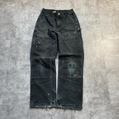 00s USA製 ブラック ダブルニー Carhartt B01 29×30