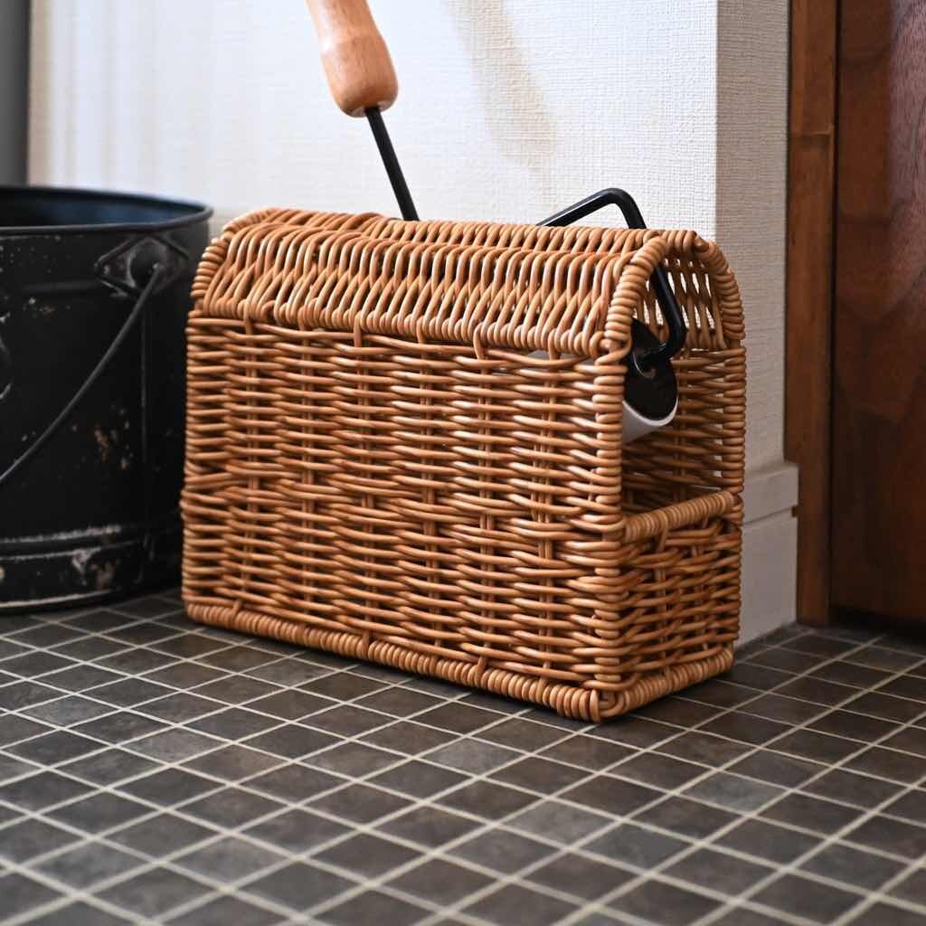 UTILE PPラタン ナイール ハンディクリーナースタンド|ナチュラル フェイクラタン インテリア 雑貨