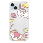 【iPhone 15 plus】【ねこあつめ(ボールあそび)】スマホケース クリアタイプ