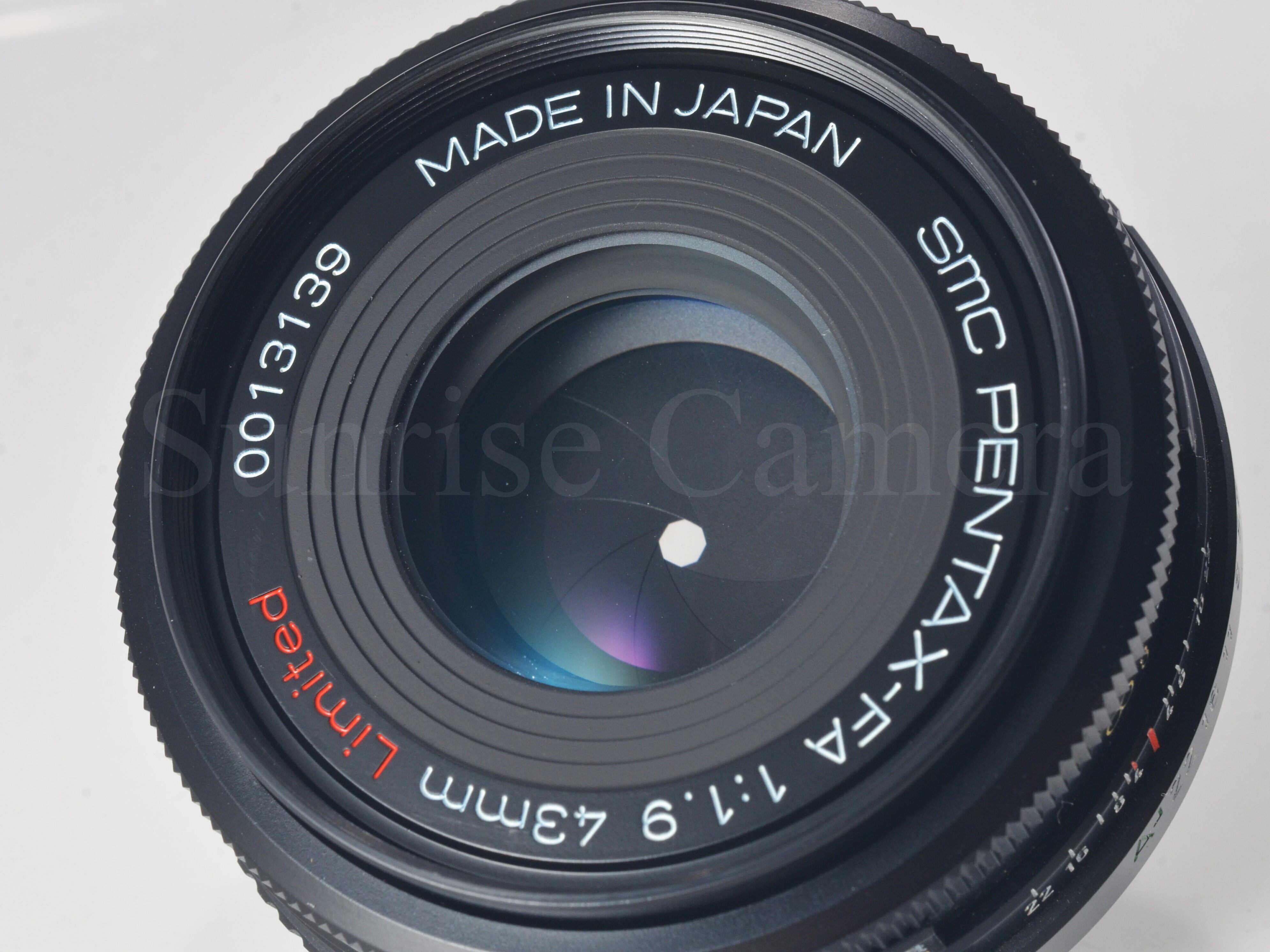 PENTAX smc PENTAX FA 43mm F1.9 LIMITED ブラック (55600