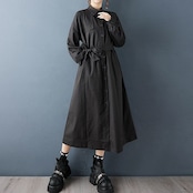 ブラック シャツ ロングワンピース 00247