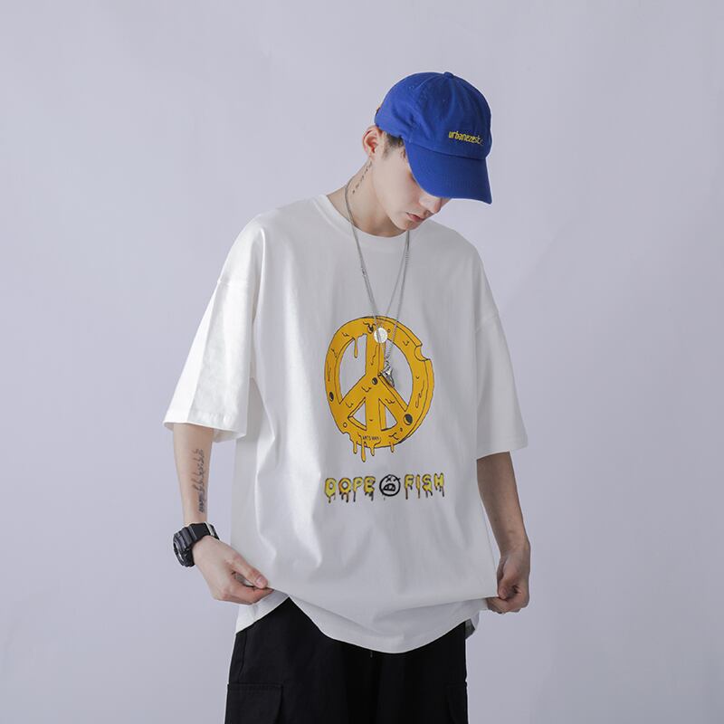 全2色 Tシャツ カットソー プリント カジュアル シンプル