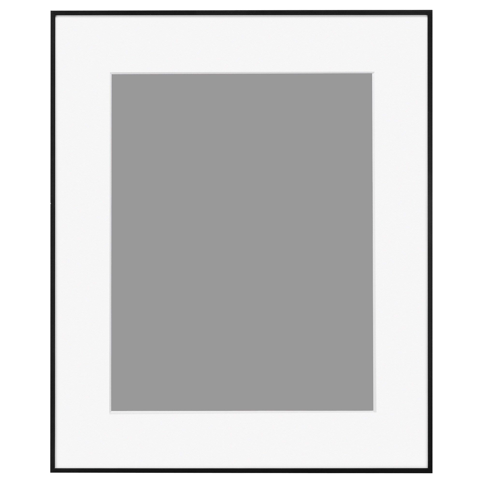 【在庫のみ】ハクバ HAKUBA 額縁 アルミ HFA-03 半切 アクリル板 ブラック(ホワイトマット) HFA-03BWM-H
