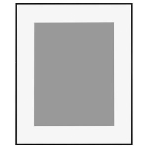 【在庫のみ】ハクバ HAKUBA 額縁 アルミ HFA-03 半切 アクリル板 ブラック(ホワイトマット) HFA-03BWM-H