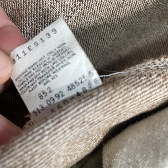 90s USA製 Levi's 550 センタープレスデニムパンツ 茶 W34