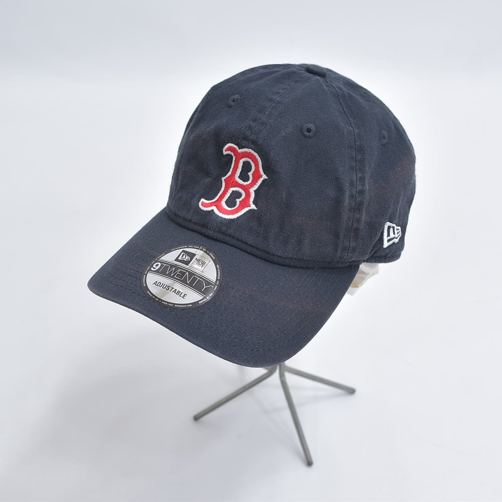 NEW ERA ニューエラ 9TWENTY ベースボールキャップ ボストンレッドソックス Bロゴ フェード MLB アメカジ ストリート 帽子 ダークネイビー USED ヴィンテージ ビンテージ 古着 メンズ