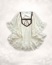 総柄レース リボンチュニック