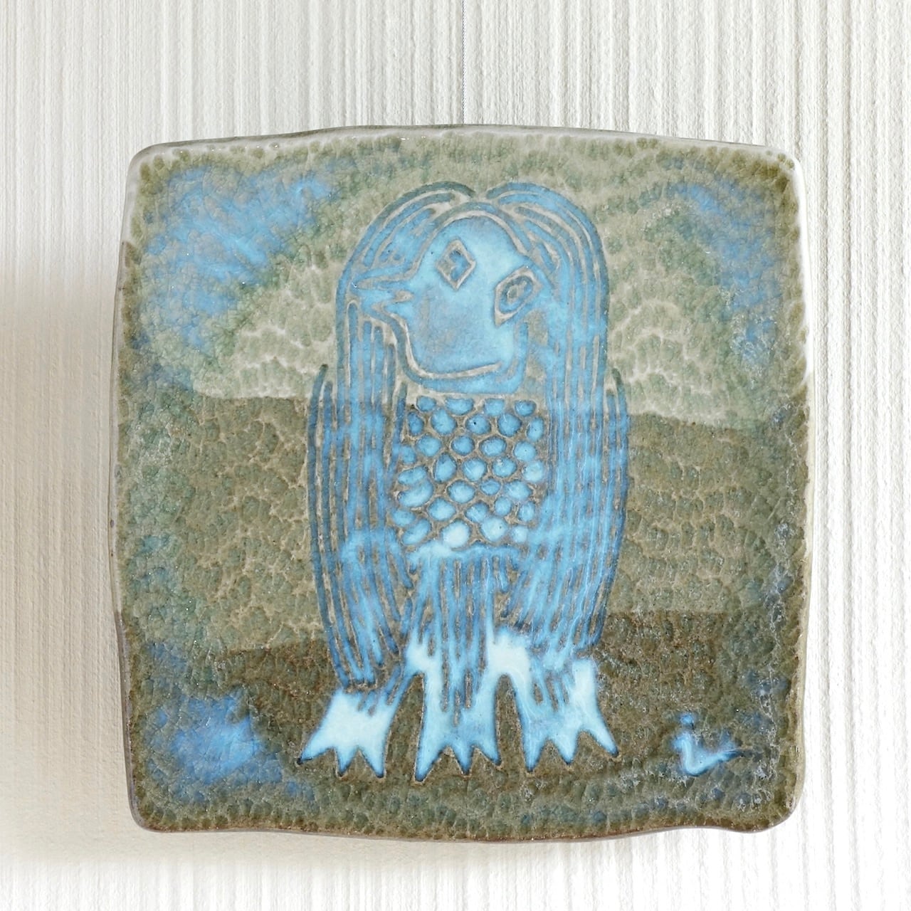 陶芸家 中野純（なかのじゅん） 櫟（クヌギ）灰釉面取花入・五段 陶芸家 中野純（なかのじゅん） 櫟（クヌギ）灰釉面取花入・五