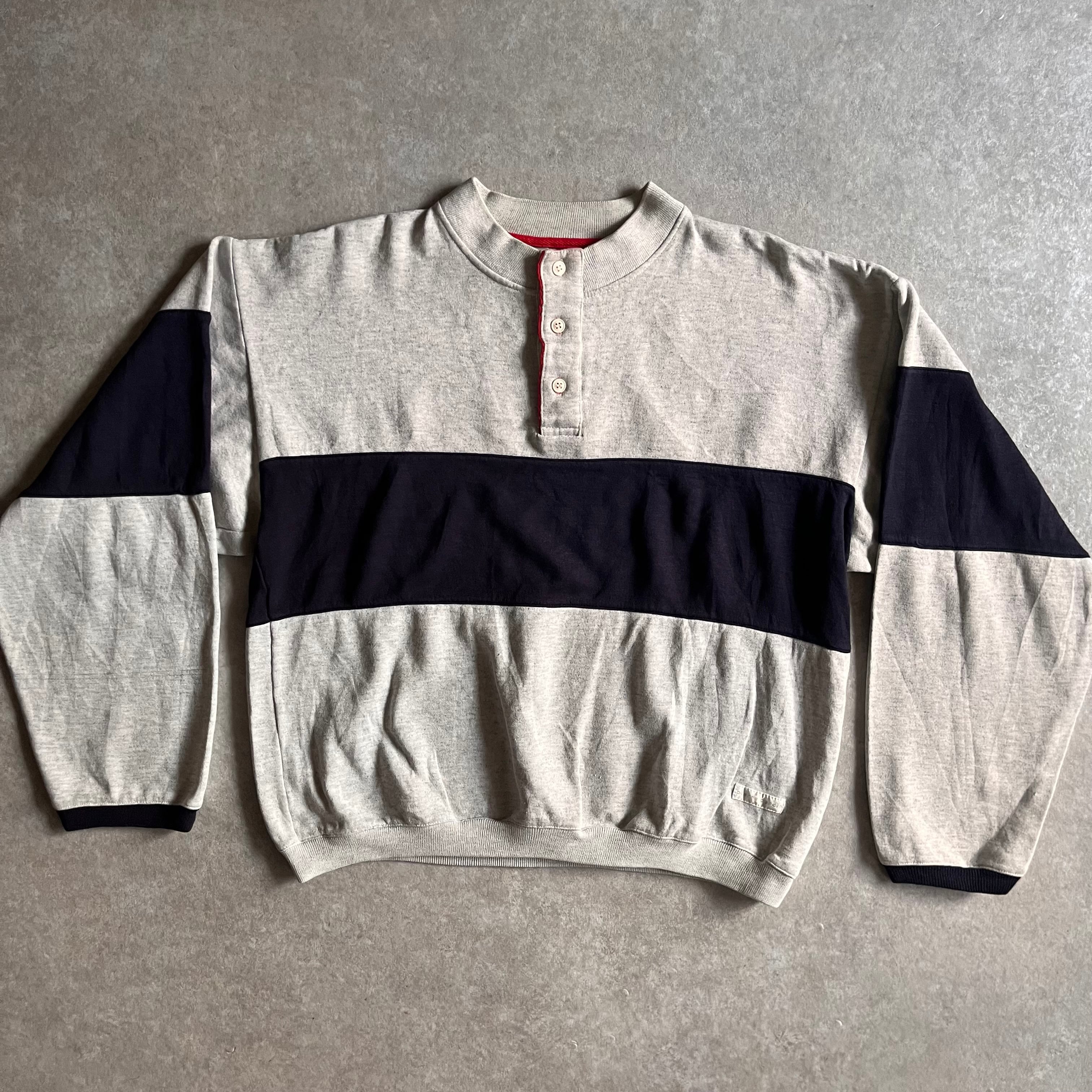 1990s~ Pierre cardin Henly Neck Sweat L