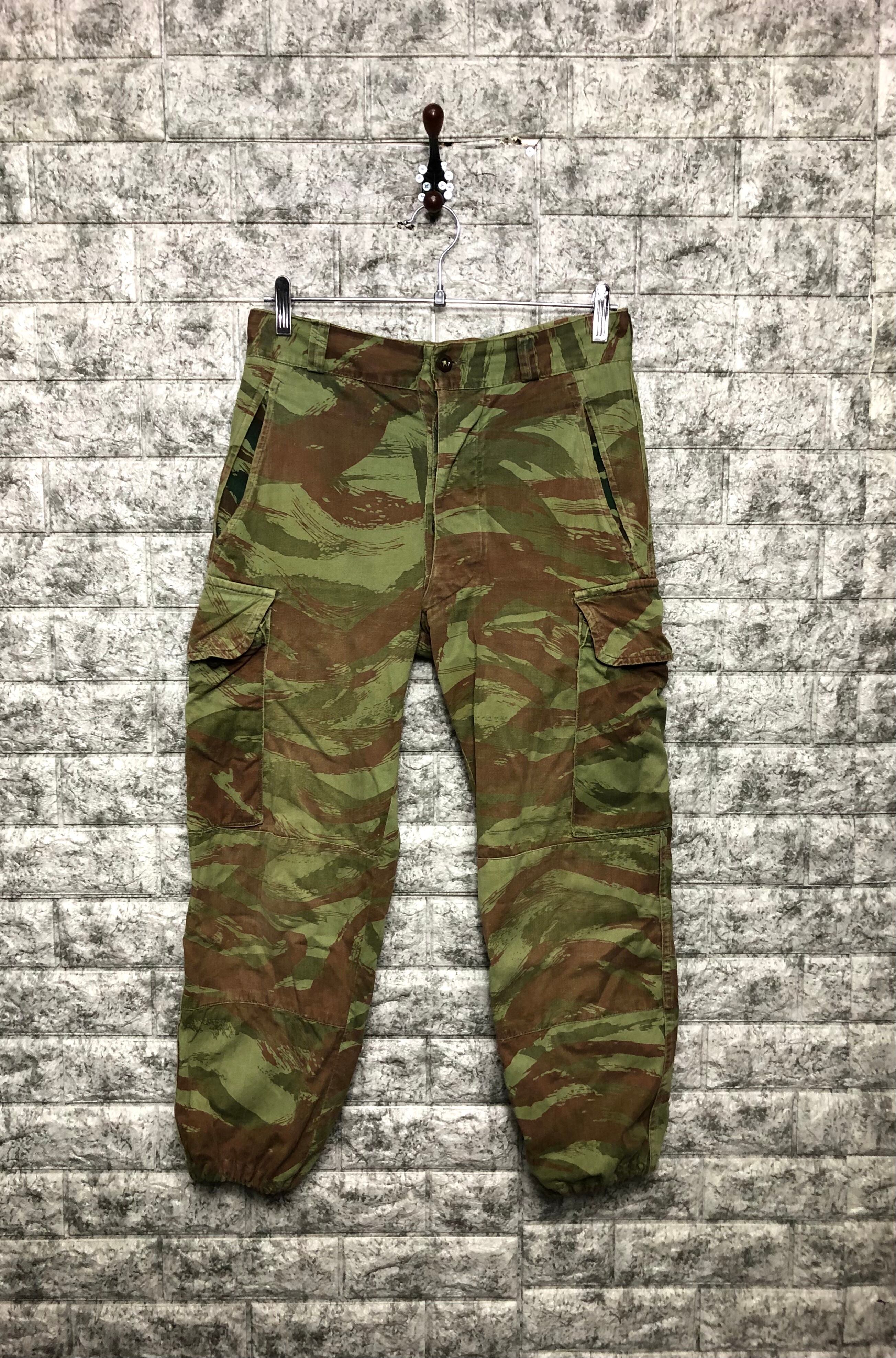 雰囲気抜群 50s フランス軍 M-47 リザードカモ ヘリンボーン パンツ 