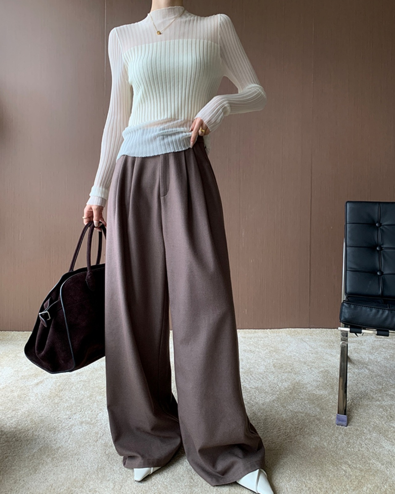 Slim fit half neck long sleeve Top T20089