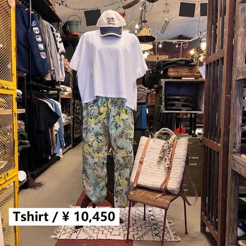 UNIVERSAL SEVEN　ロイヤルキールポンチ ラッフルスリーブ ワイド Tシャツ ホワイト　ファッション　レディース　トップス　Tシャツ