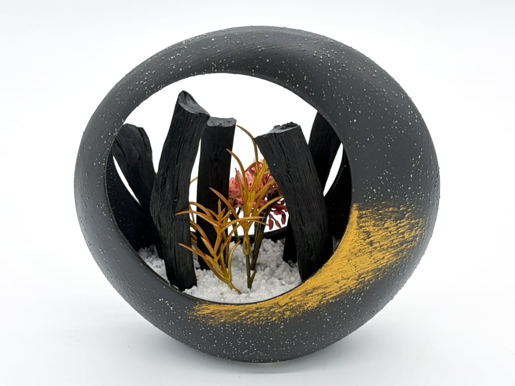 紀州備長炭 インテリア 『あけぼの』 黒 Type G 置物 オブジェ 消臭 調