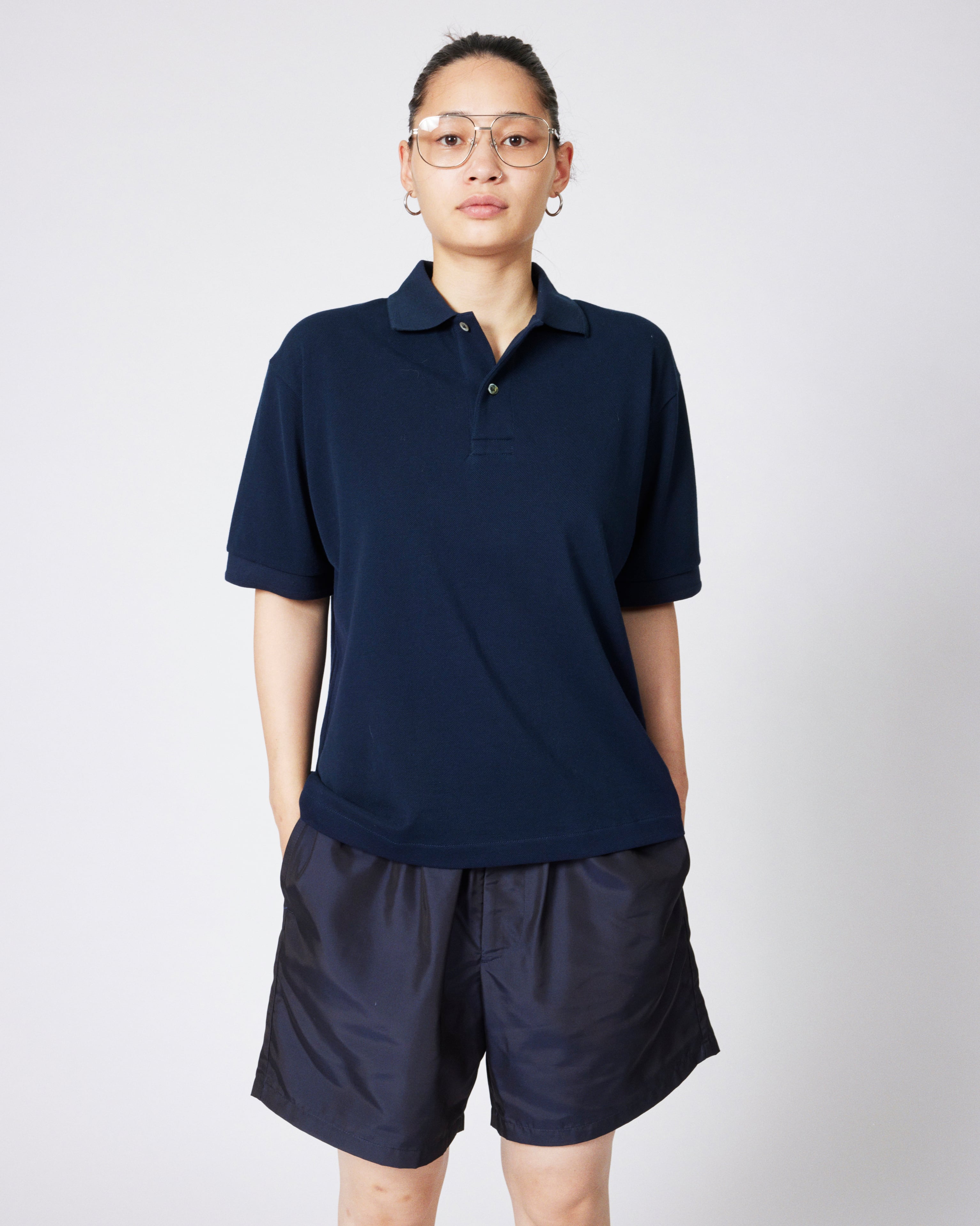 everyone piquet polo shirt (NAVY) | everyone