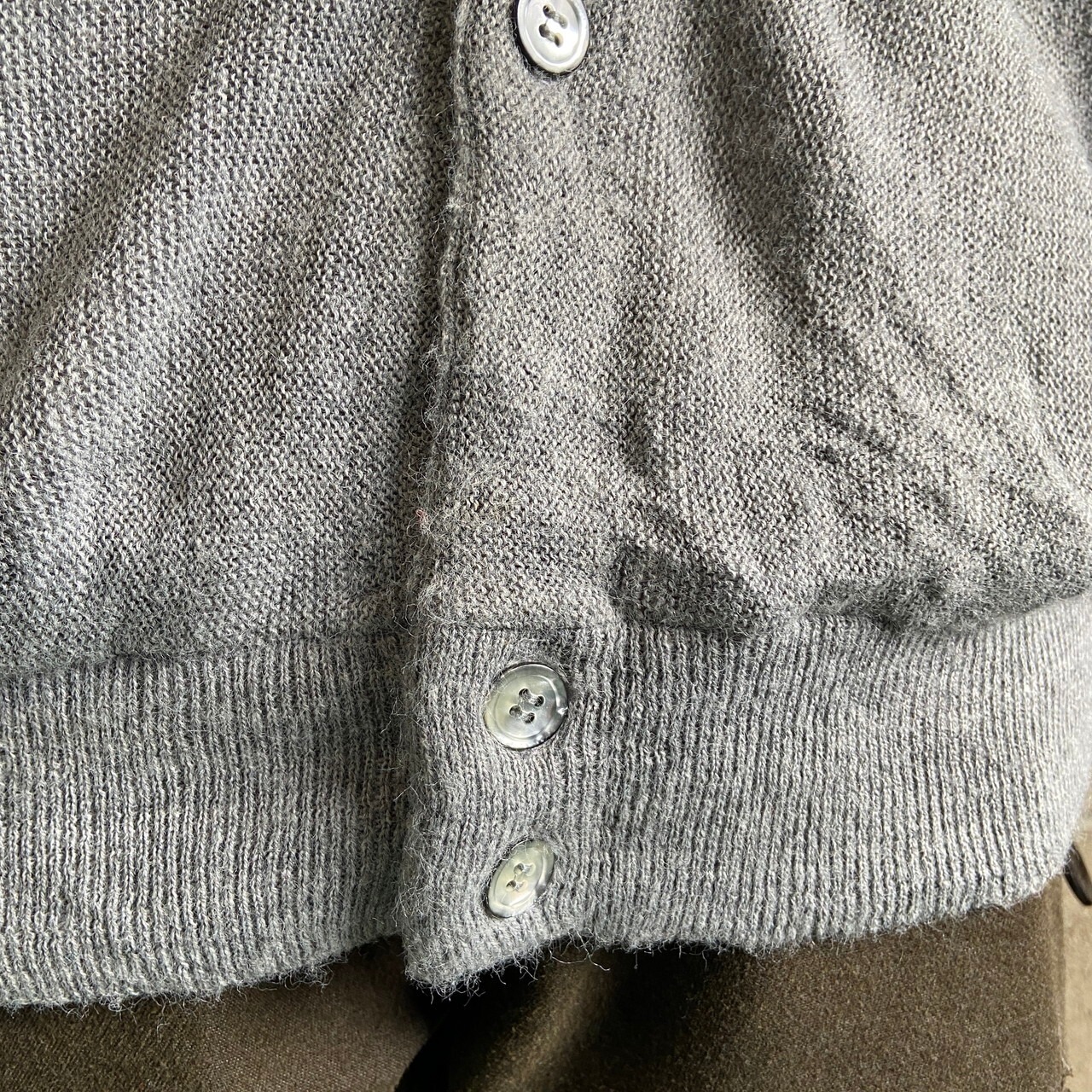 80年代〜 USA製 LONDON FOG ロンドンフォグ 無地 アクリルニット 