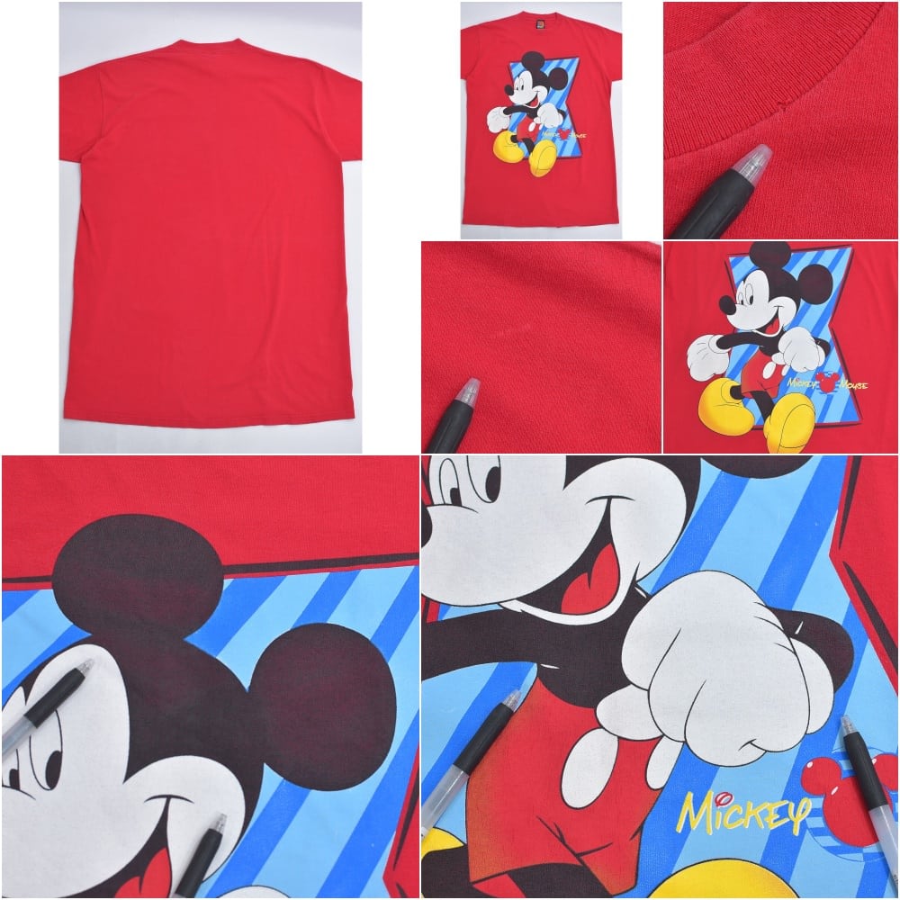 90～00s MICKEY UNLIMITED ミッキーマウス プリント Tワンピ