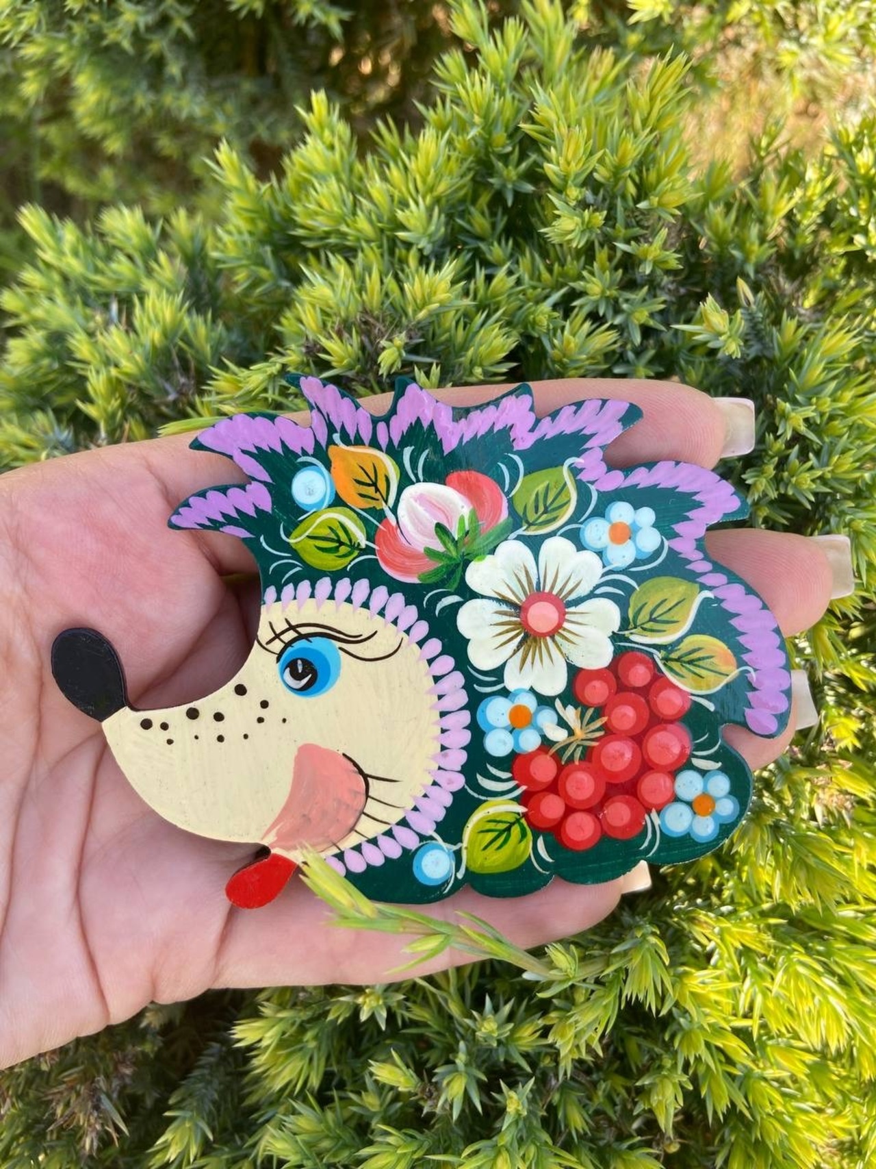 ペトリキフカのハリネズミ（Khomenko製作）マグネット - 4
