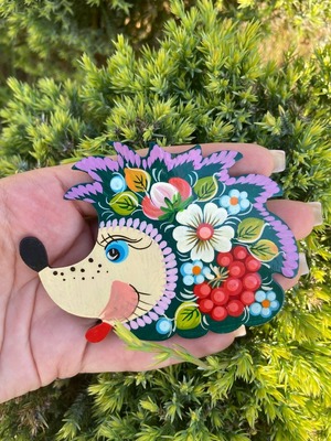 ペトリキフカのハリネズミ（Khomenko製作）マグネット