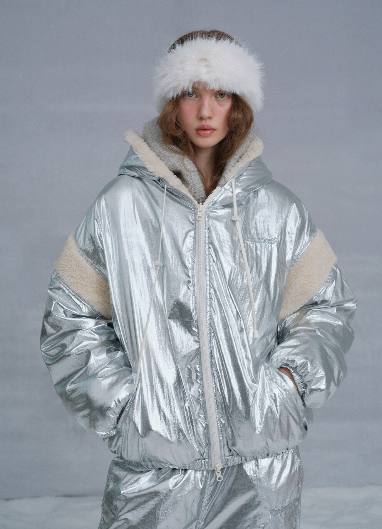 1月初旬発送 [The Barnnet] Silver Eco-Shearling Snuggle Reversible