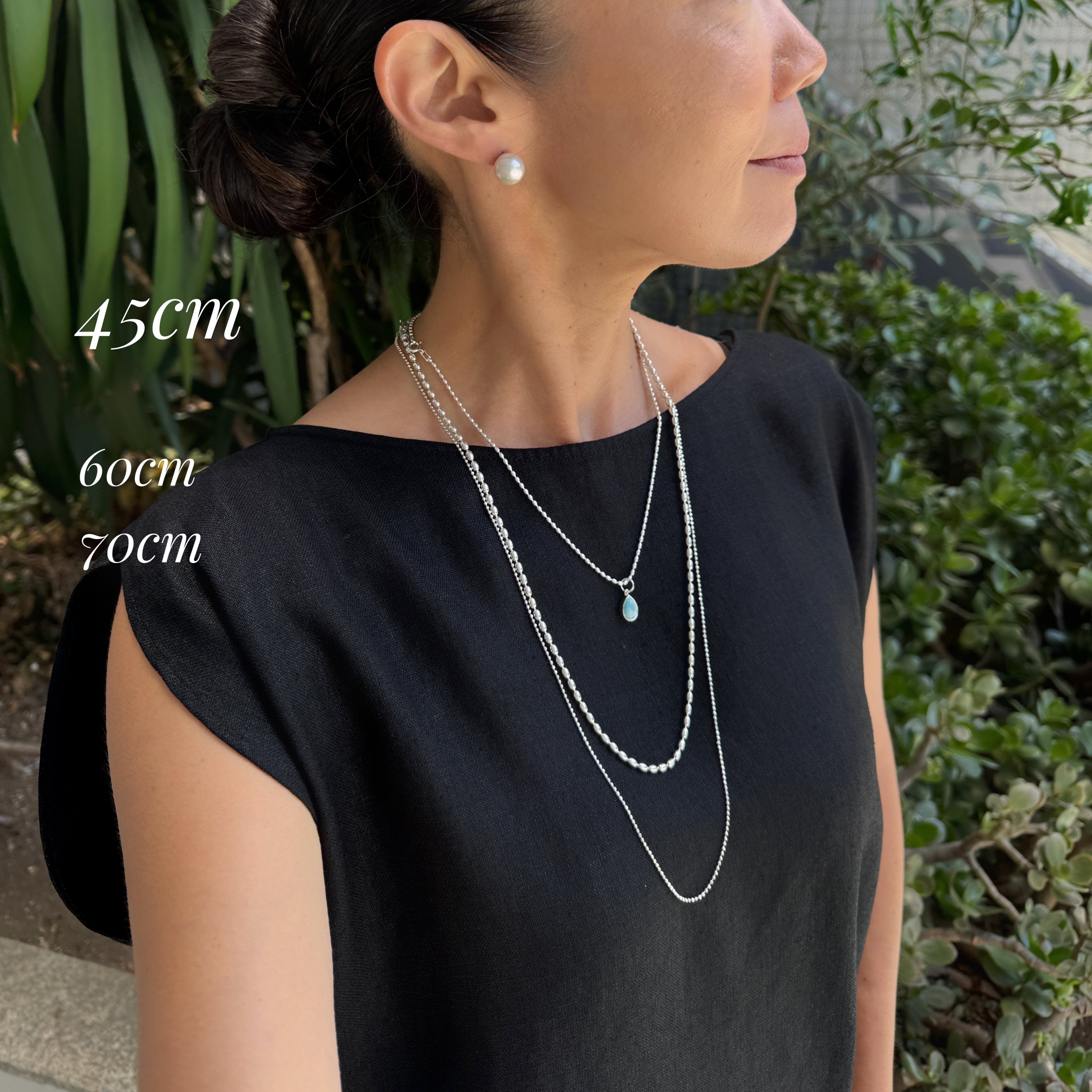 再入荷】Lagoon Original ラリマー シンプル ドロップ XS ペンダント w