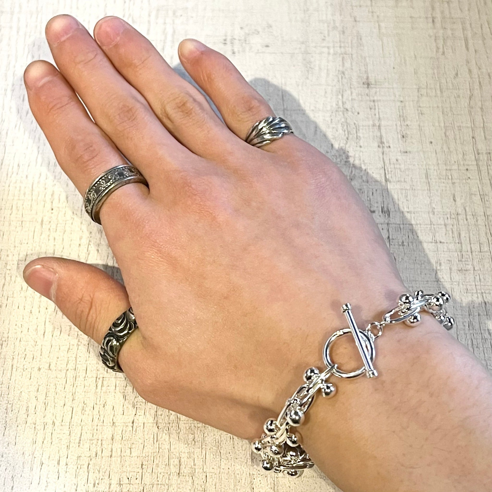 MEXICO MADE DNA CHAIN MANTEL BRACELET -SILVER925- マンテル