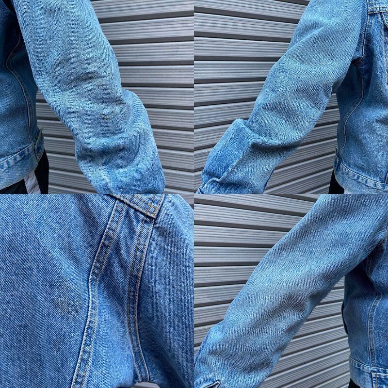 80〜90年代 GUESS ゲス デニムジャケット メンズS 古着 トラッカー