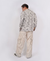 【#Re:room】SATIN NYLON WIDE CARGO PANTS［REP240］