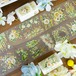 新作☆FT465｜Five Treasure 五宝文創【森系花朵】マット金箔押し インク PETテープ 特殊インク 剥離紙付