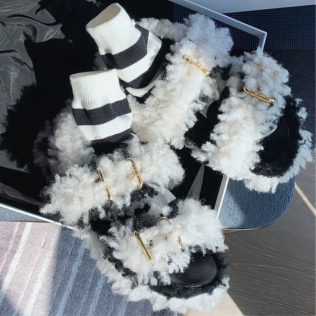 フラット ボア サンダル 3412830