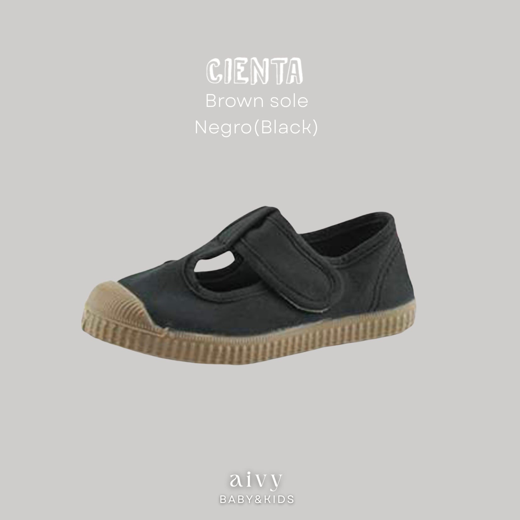 【予約/送料無料】cienta / Brown sole / Negro (Black)
