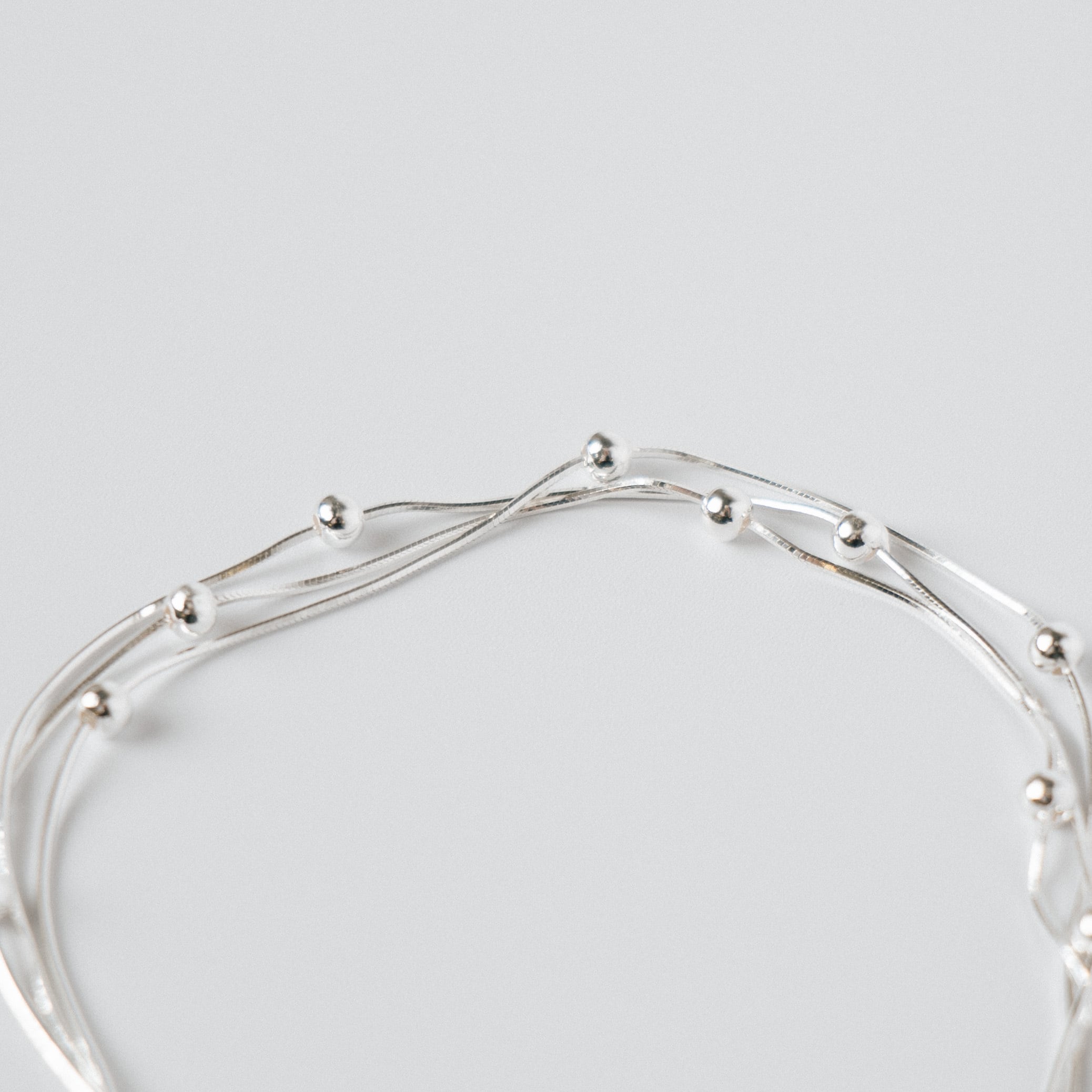 aura ] silver925 big ball chain bracelet | aura
