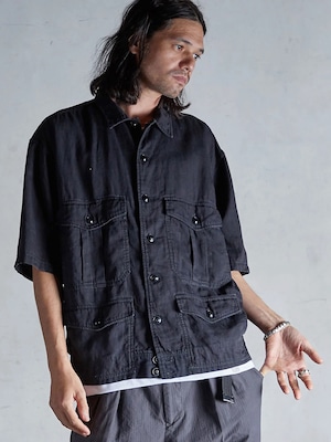 EGO TRIPPING (エゴトリッピング) 30's E.C.U. SHIRT used 30'sE.C.U.シャツユーズド / BLACK×BLACK 616060-26