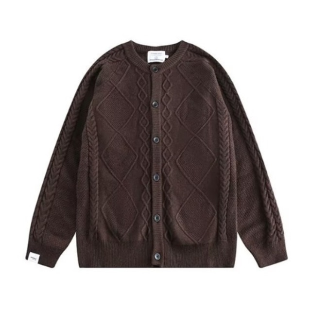 オーバーサイズケーブルニットカーディガン vi1565