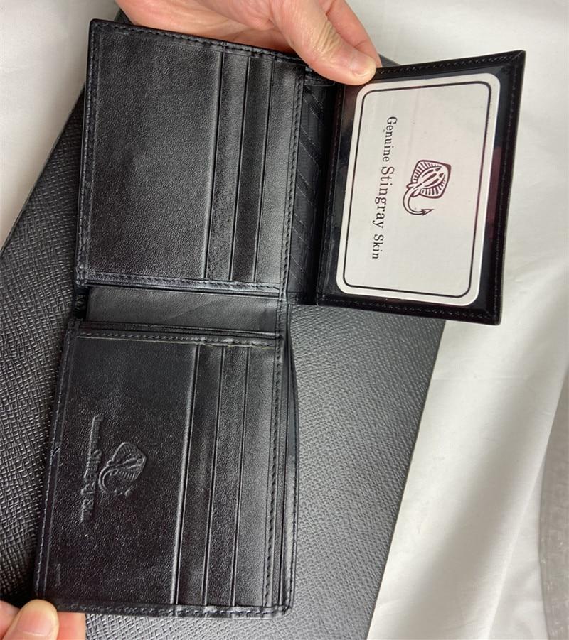 エイ革財布】メンズ 二つ折り財布 薄型 スティングレイ【金運