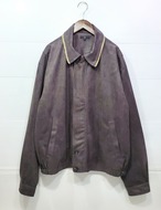 スウェードタッチ ストレッチWカラーブルゾン（グレー）