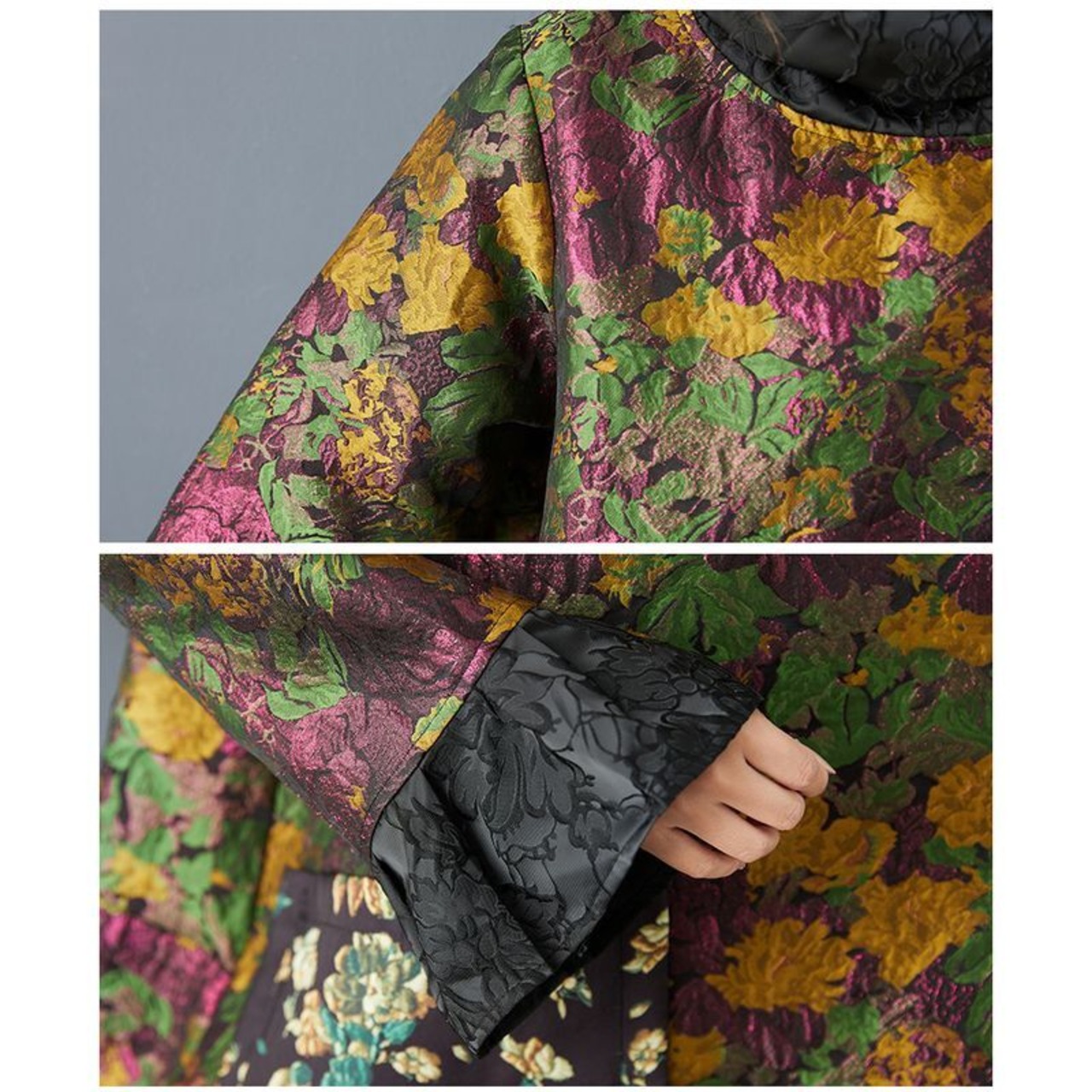 フラワー パッチポケット ワンピース  00362