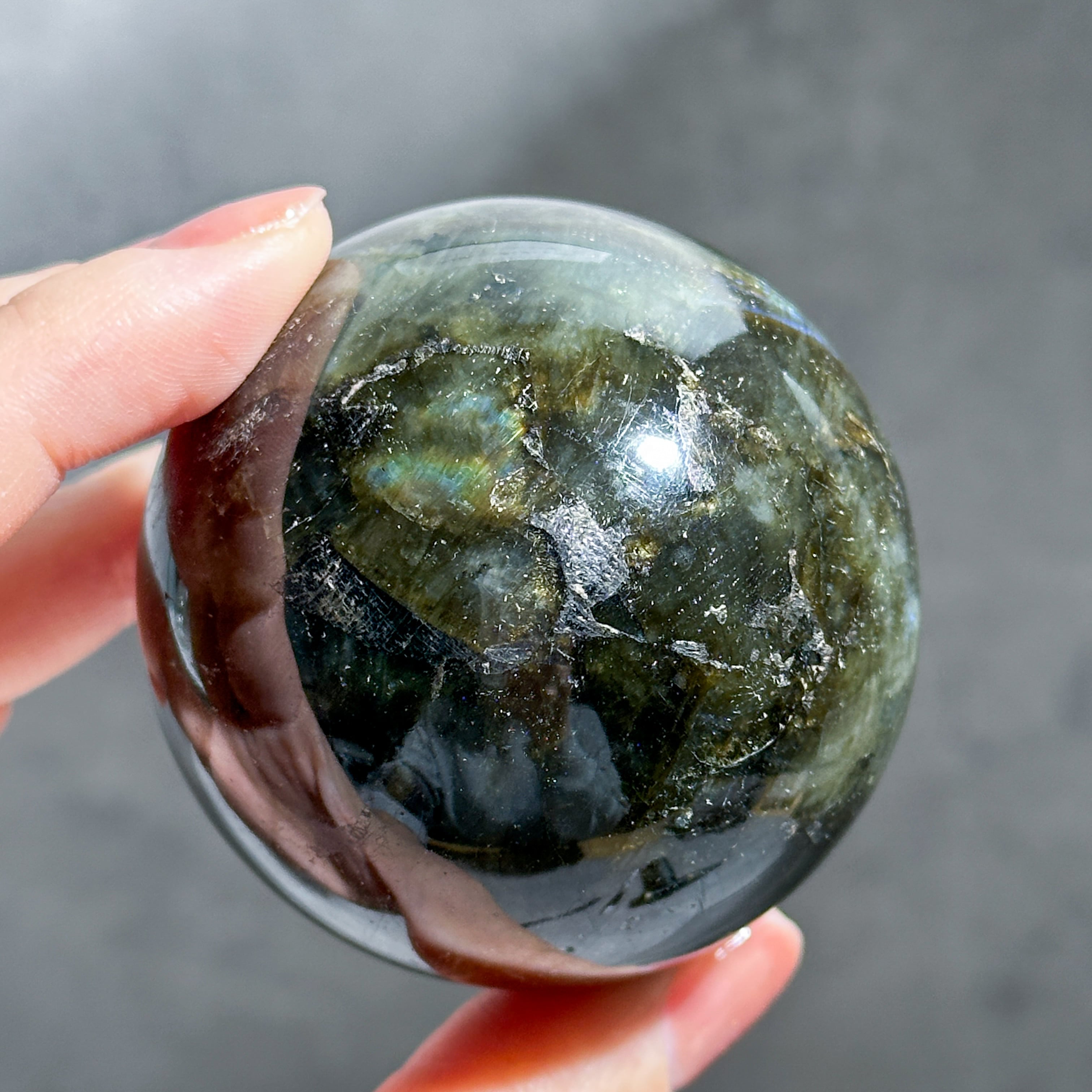 ラブラドライト スフィア 43◇ Labradorite Sphere ◇天然石・鉱物