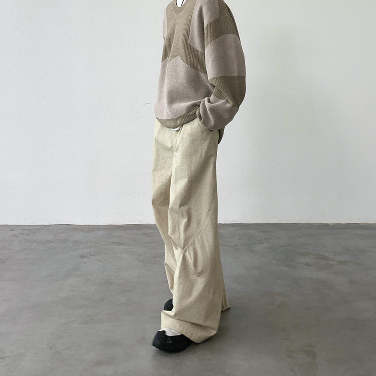 ニーアクセントリラックスパンツ　961