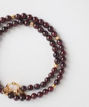 マーブルガーネットネックレス6mm/025056