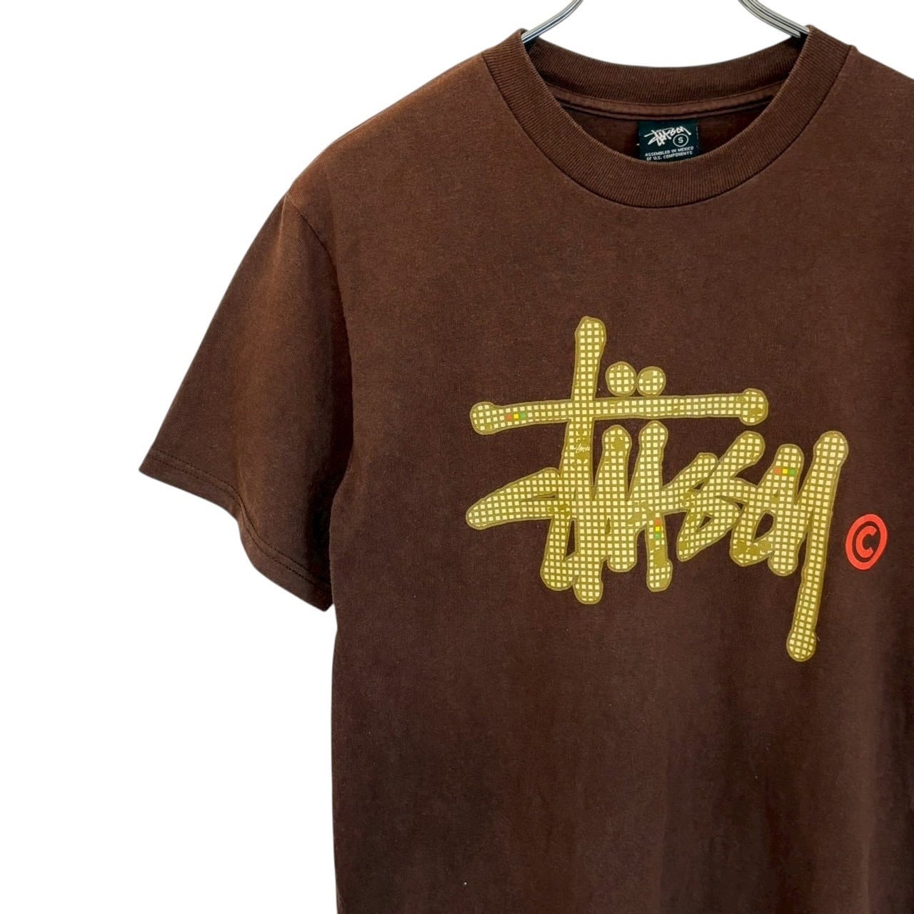 Stussy グラフィック Tシャツ ブラウン Sサイズ stussy ステューシー Tシャツ S センターロゴ プリントロゴ | 古着屋