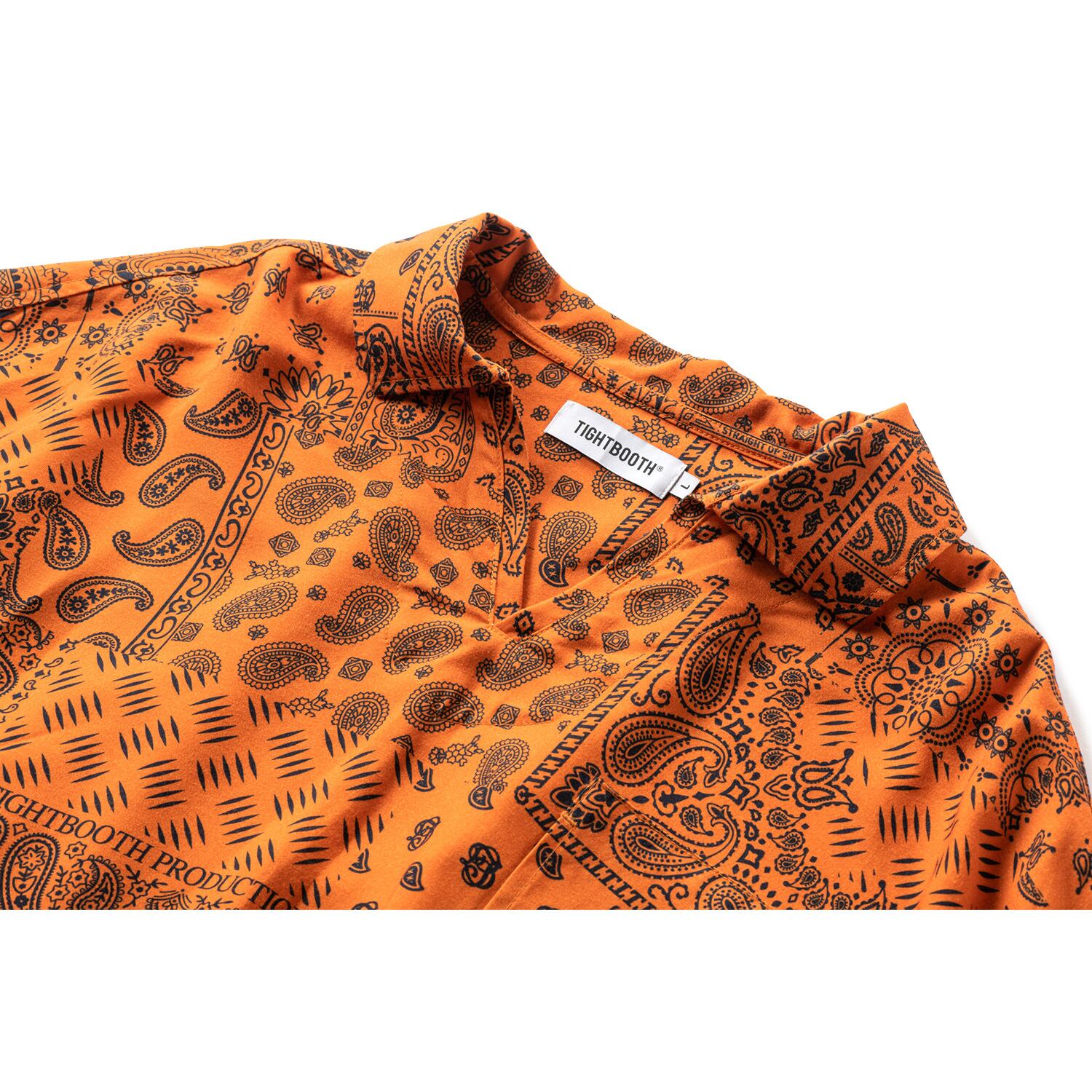 TIGHTBOOTH / PAISLEY L/S OPEN SHIRT / ORANGE/M | LATITUDE