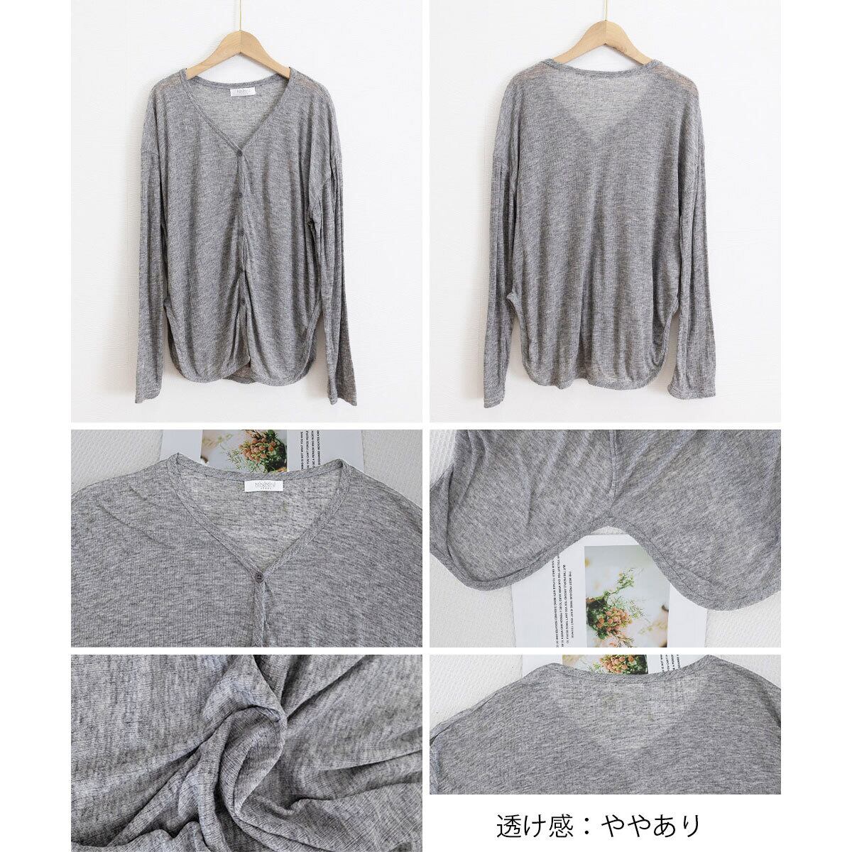 カーディガン 長袖 レディース 春夏 羽織り 韓国 透け感 紫外線対策 日焼け防止 UVカーデ きれいめ 大人 カジュアル ゆったり シアートップス 体型カバー 大人可愛い 大人女子