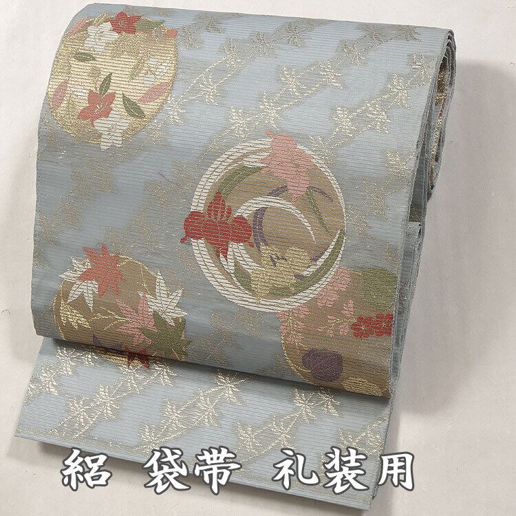 夏帯 R10061401 袋帯 絽 六通柄 夏物 盛夏 正絹 礼装用 リサイクル帯