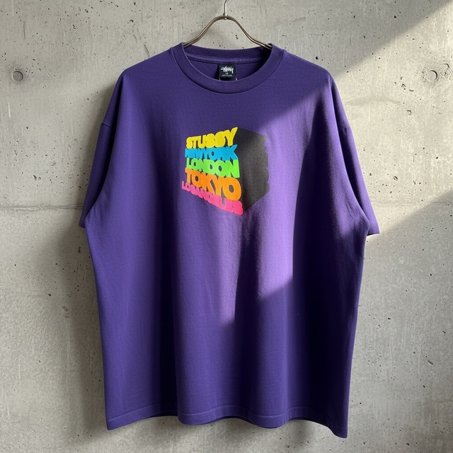 90's USA製 stussy “都市“ プリント Tシャツ