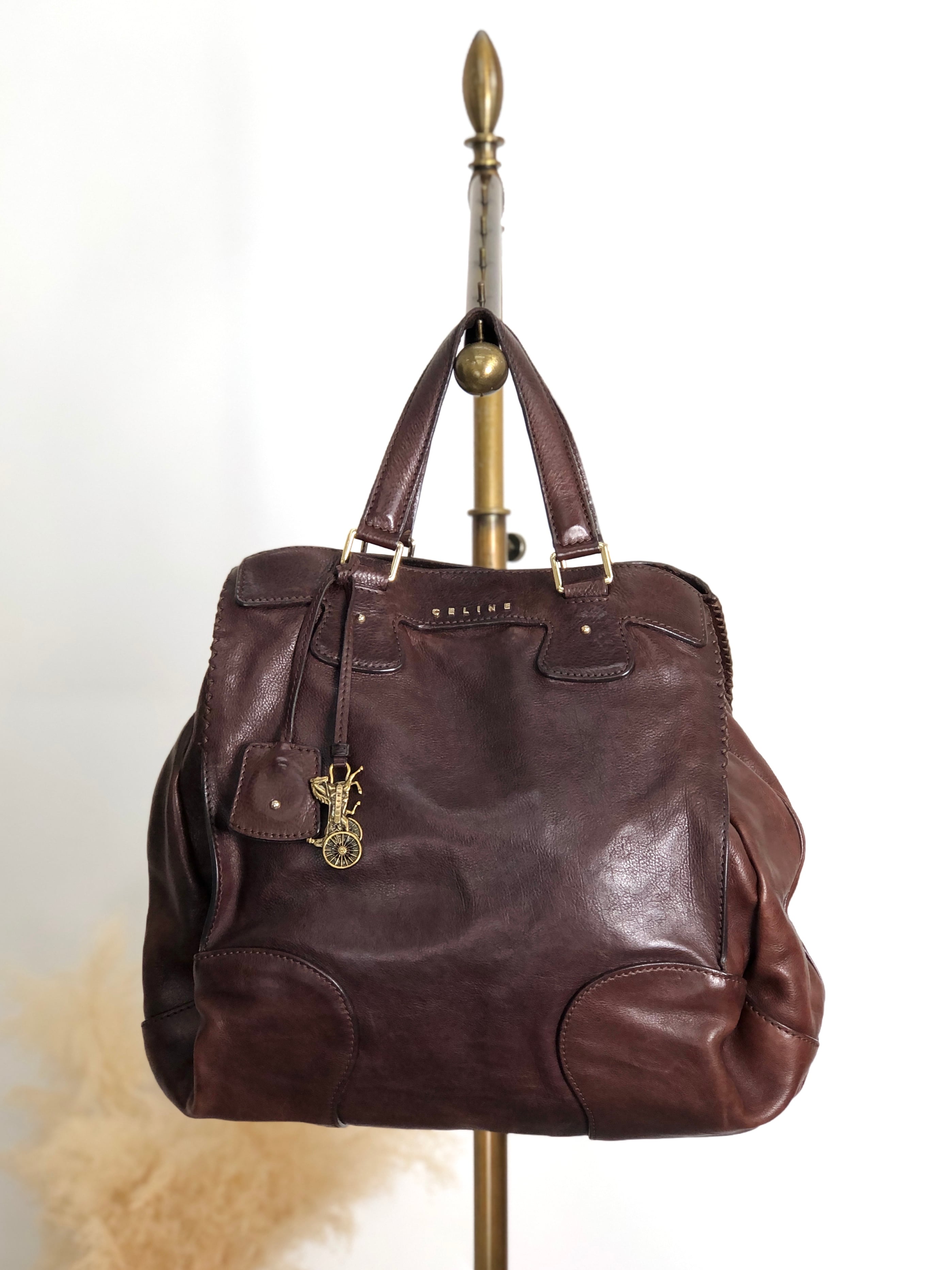 CELINE セリーヌ ハンドバッグ ブラウン 馬車 ホースキャリッジ