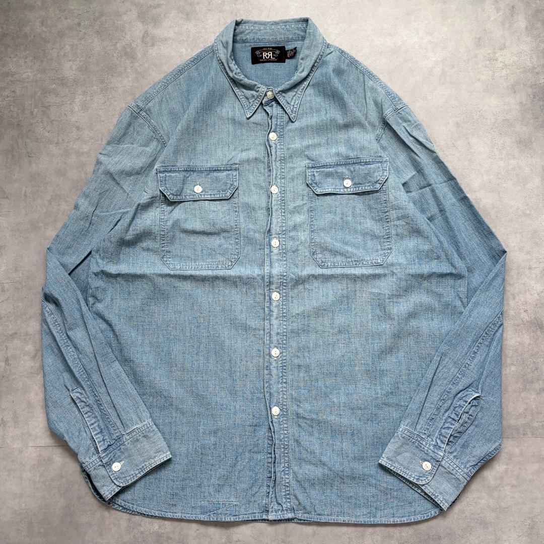 RRL ラルフローレン ダブルアールエル シャツ キムタク XL 青 21910 RRL ラルフローレン ダブルアールエル シャツ キムタク XL 青 21910